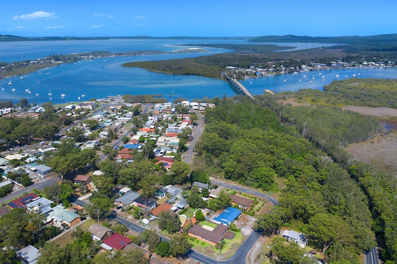 Aerial of Hawks Nest township